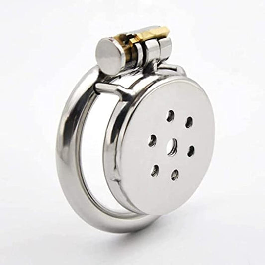 The Flat' Steel Chastity Device (40mm, No Plug)