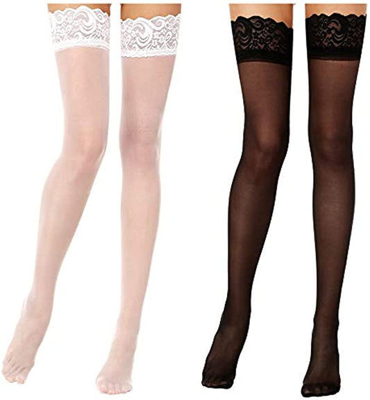 Lace Top Thigh High Stockings