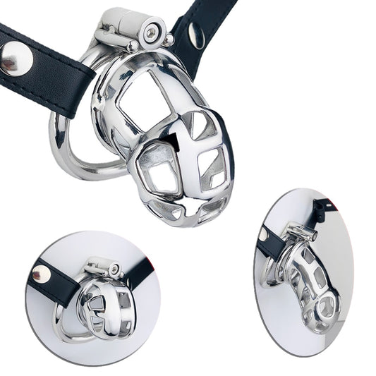 High Quality Metal Male Chastity Belt - Cobra Cock Cage