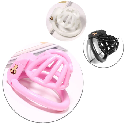 High Quality Pink Chastity Cage - Locking Penis Cage
