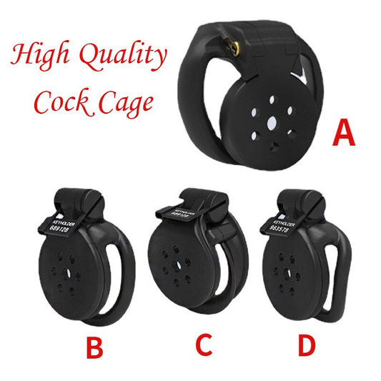 Small Flat Sissy Chastity Cage Set | Penis Lock | Cock Ring