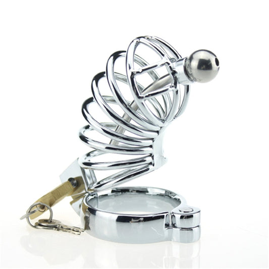 Penis Male Chastity Device - Cock Cage with Urethral Catheter