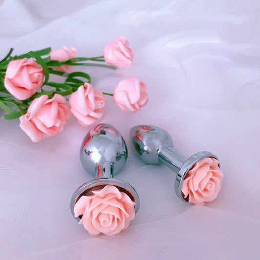 Rose Flower Anal Plug | Stainless Steel Masturbator