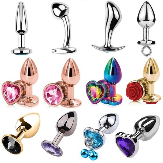 Mini Crystal Metal Anal Beads Butt Plug | Masturbation Sex Toy