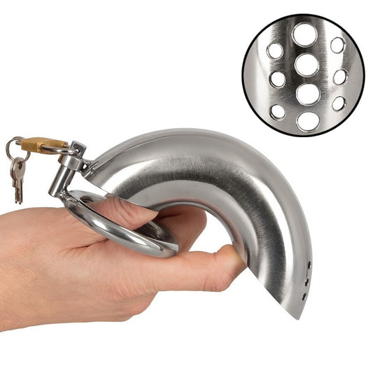 Stainless Steel Penis Chastity Cage | Metal Lock | Restraint