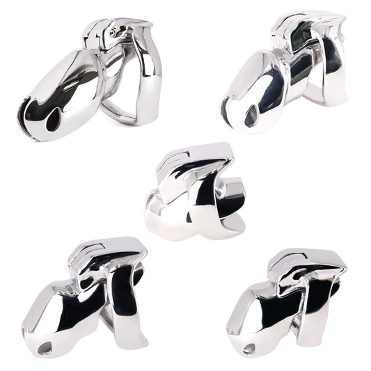 HT-V4 Stainless Steel Penis Cage - Lockable Metal Cock Ring