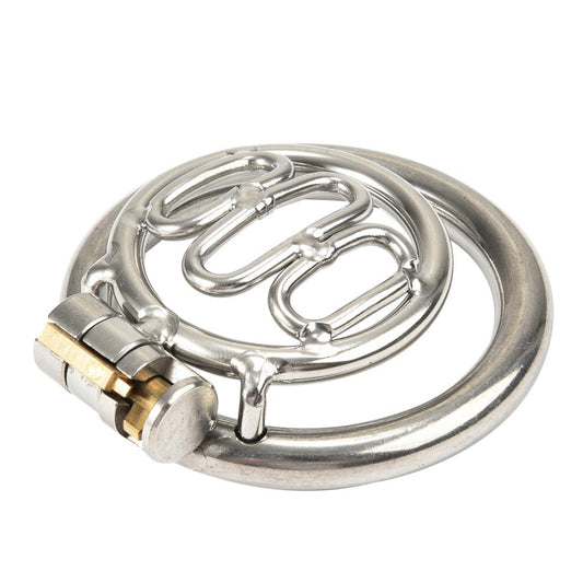Pink Shackles Chastity Cage - Purple Sissy Slave Device