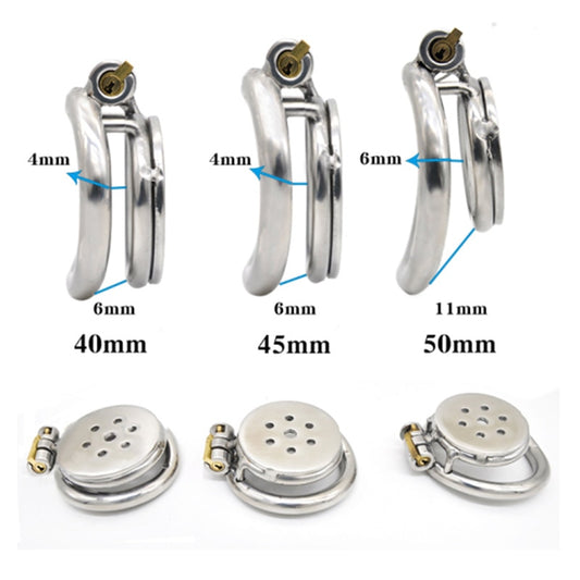 Super Small Flat Cock Lock Chastity Device | Steel Arc Ring