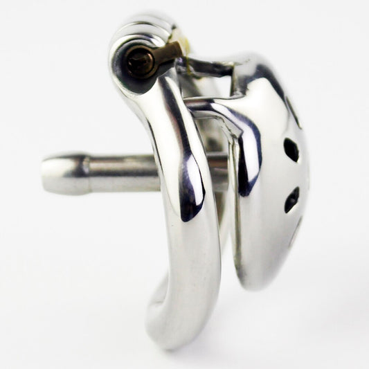 Super Small Stainless Steel Chastity Device - Cock Cage with Lock